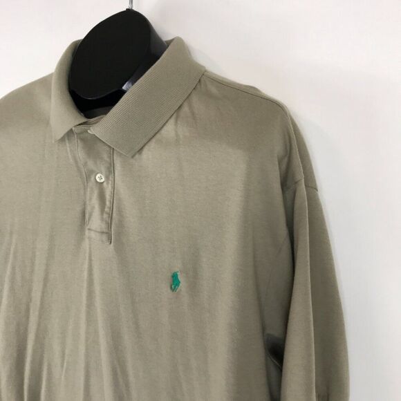 Polo by Ralph Lauren Golf Polo Men's XL Beige Short Sleeve 100% Cotton Casual - Picture 5 of 13